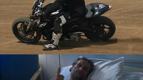 Foggy seriously injured in Dirt Quake crash